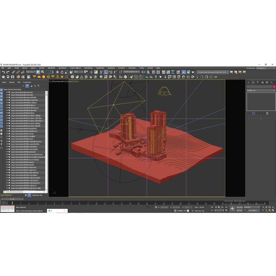 Residential Building 3D Model – Modern Maquette Design, FBX, Archviz - View 25