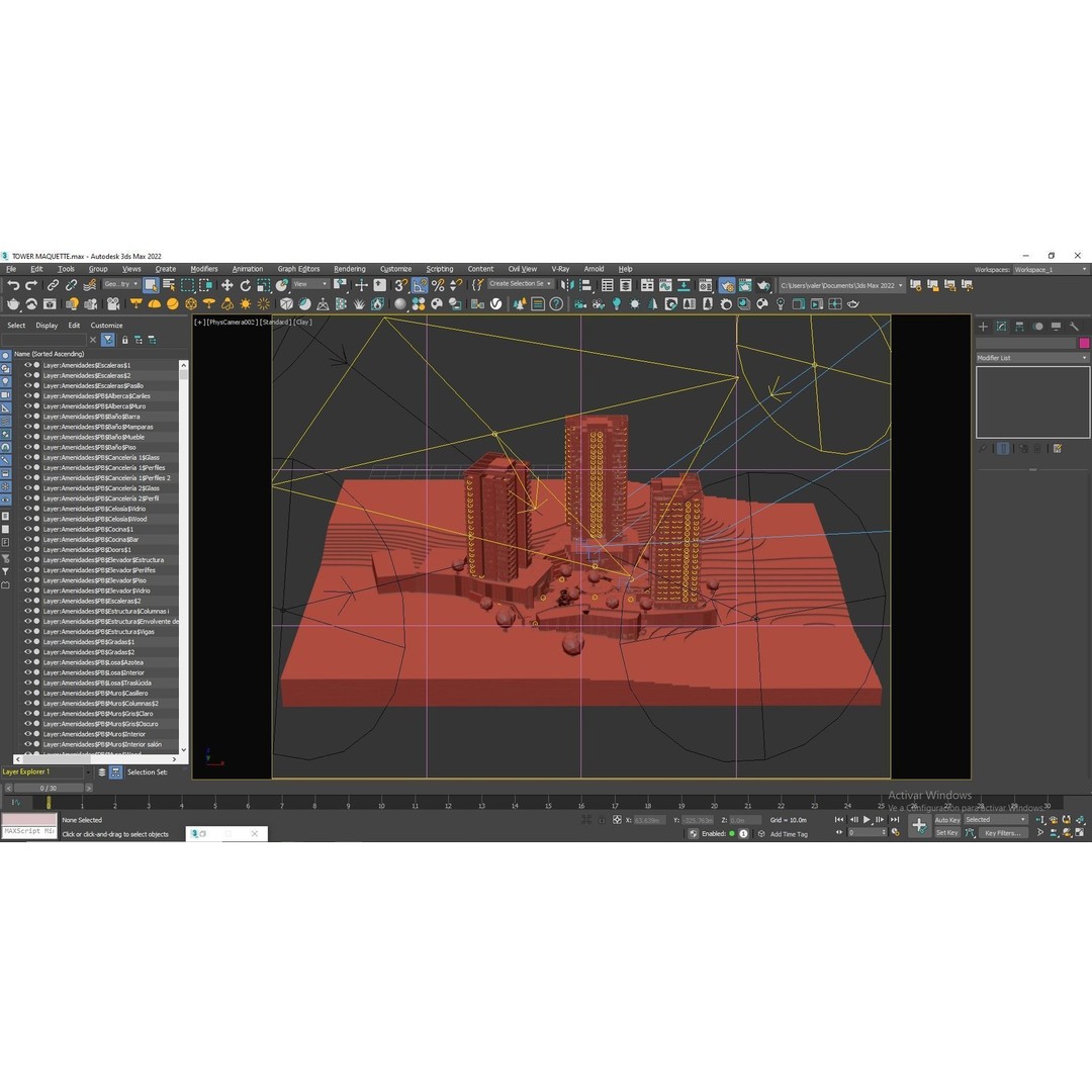Residential Building 3D Model – Modern Maquette Design, FBX, Archviz - View 26
