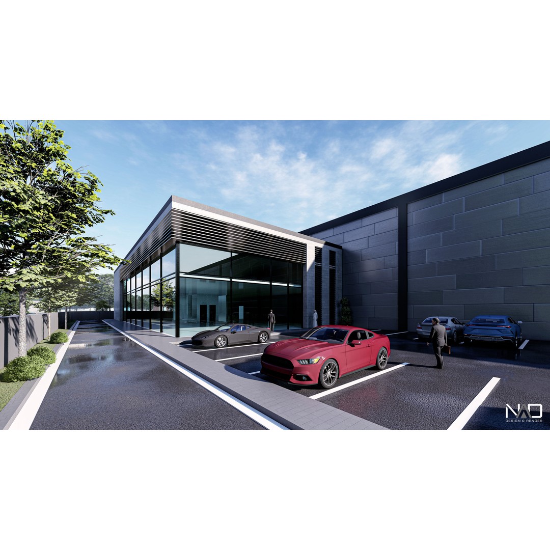 Aluminum Factory 3D Model – Industrial Exterior Visualization, FBX - View 4