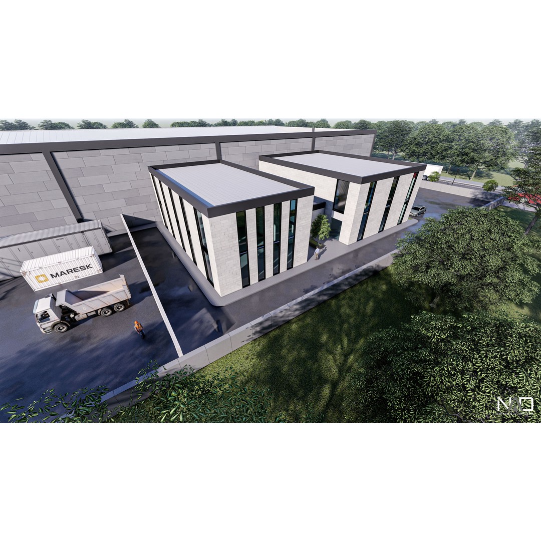 Aluminum Factory 3D Model – Industrial Exterior Visualization, FBX - View 5