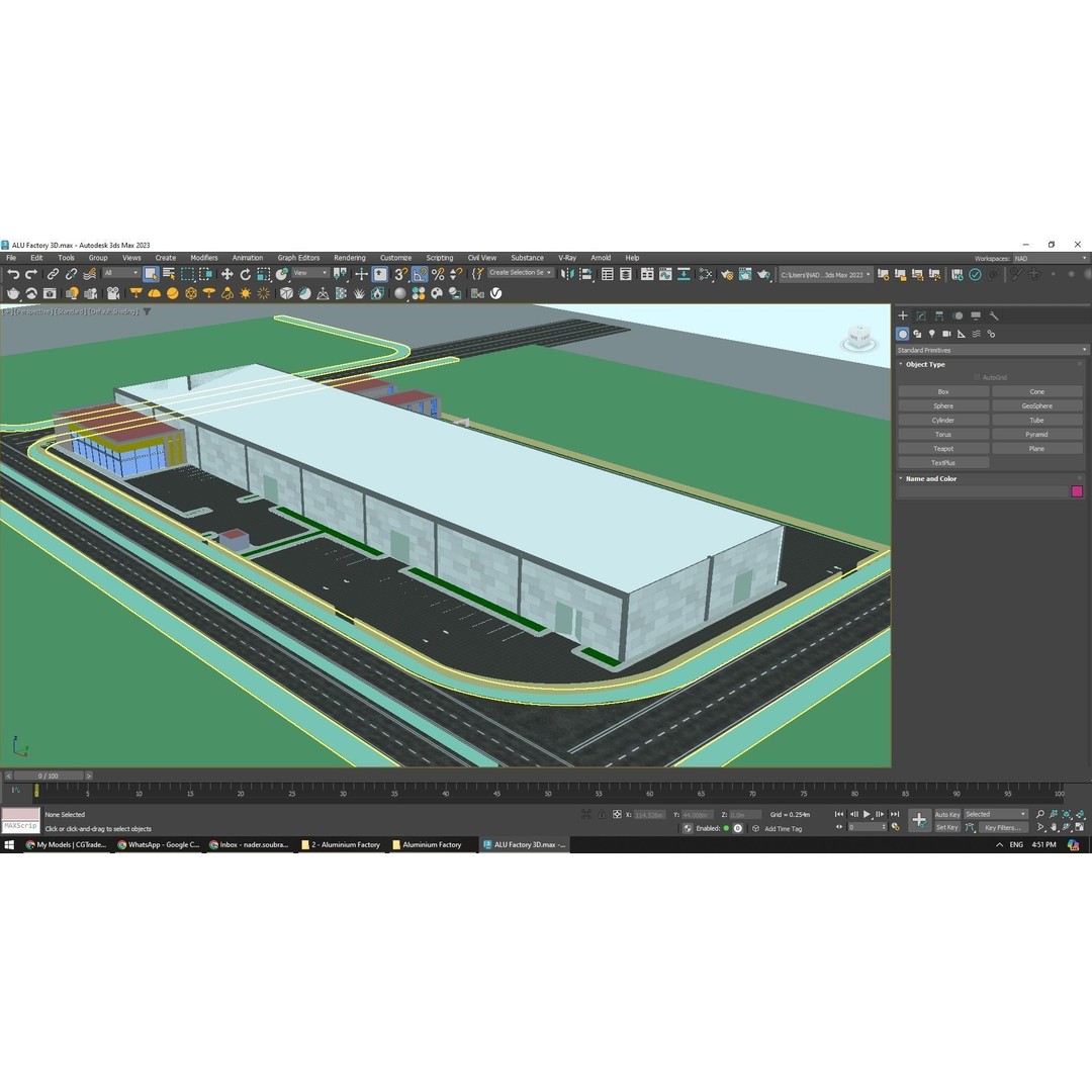 Aluminum Factory 3D Model – Industrial Exterior Visualization, FBX - View 8