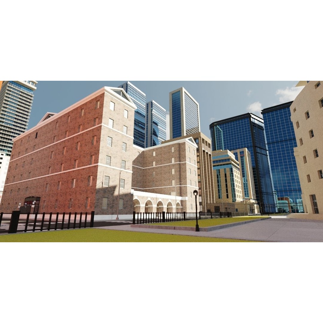 Growing City 3D Model – Urban Cityscape Asset with PBR Textures - View 11