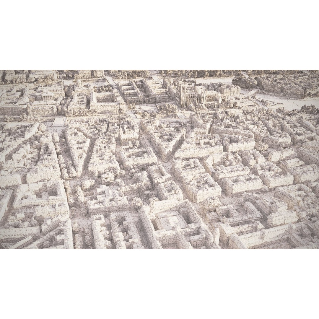 Paris City 3D Model – Detailed Cityscape Asset, FBX & OBJ Formats