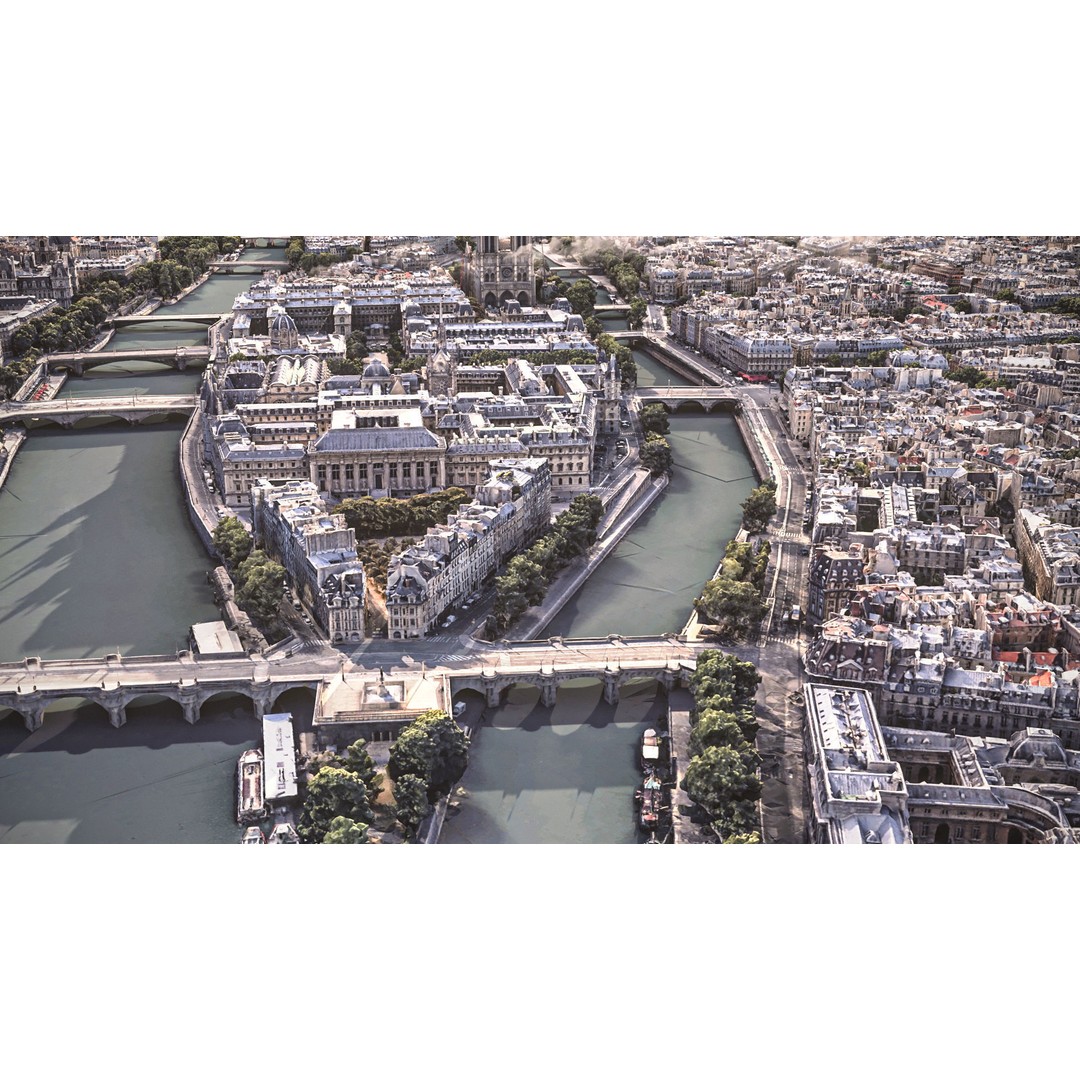 Paris City 3D Model – Detailed Cityscape Asset, FBX & OBJ Formats - View 4