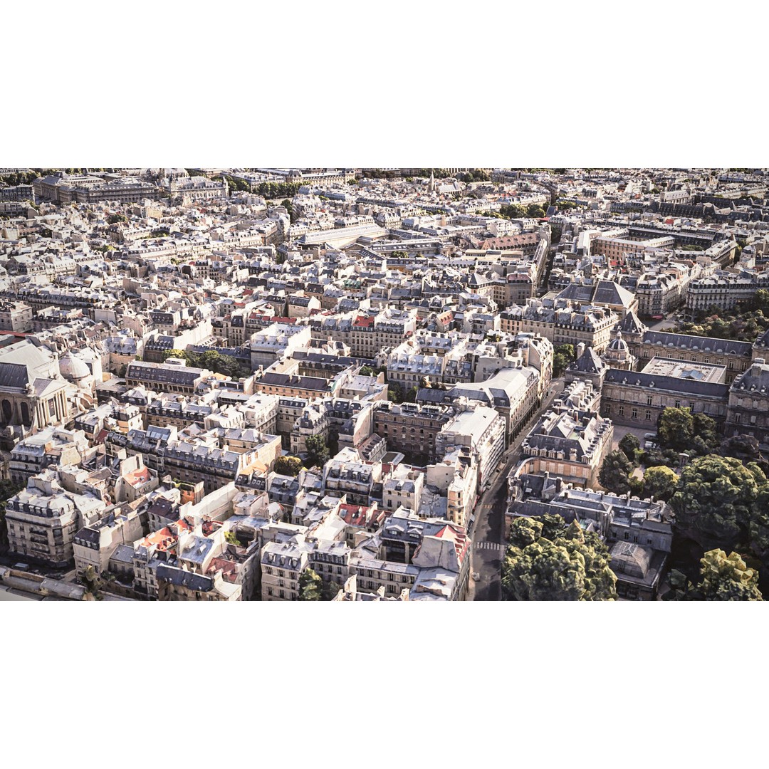 Paris City 3D Model – Detailed Cityscape Asset, FBX & OBJ Formats - View 5