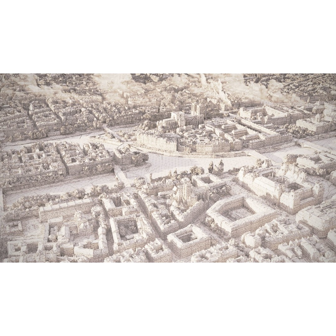 Paris City 3D Model – Detailed Cityscape Asset, FBX & OBJ Formats - View 8
