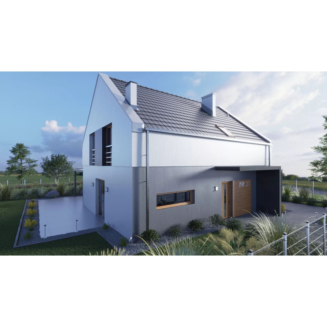 Exterior House 3D Model – Realistic Archviz Asset, Blender, FBX - View 2