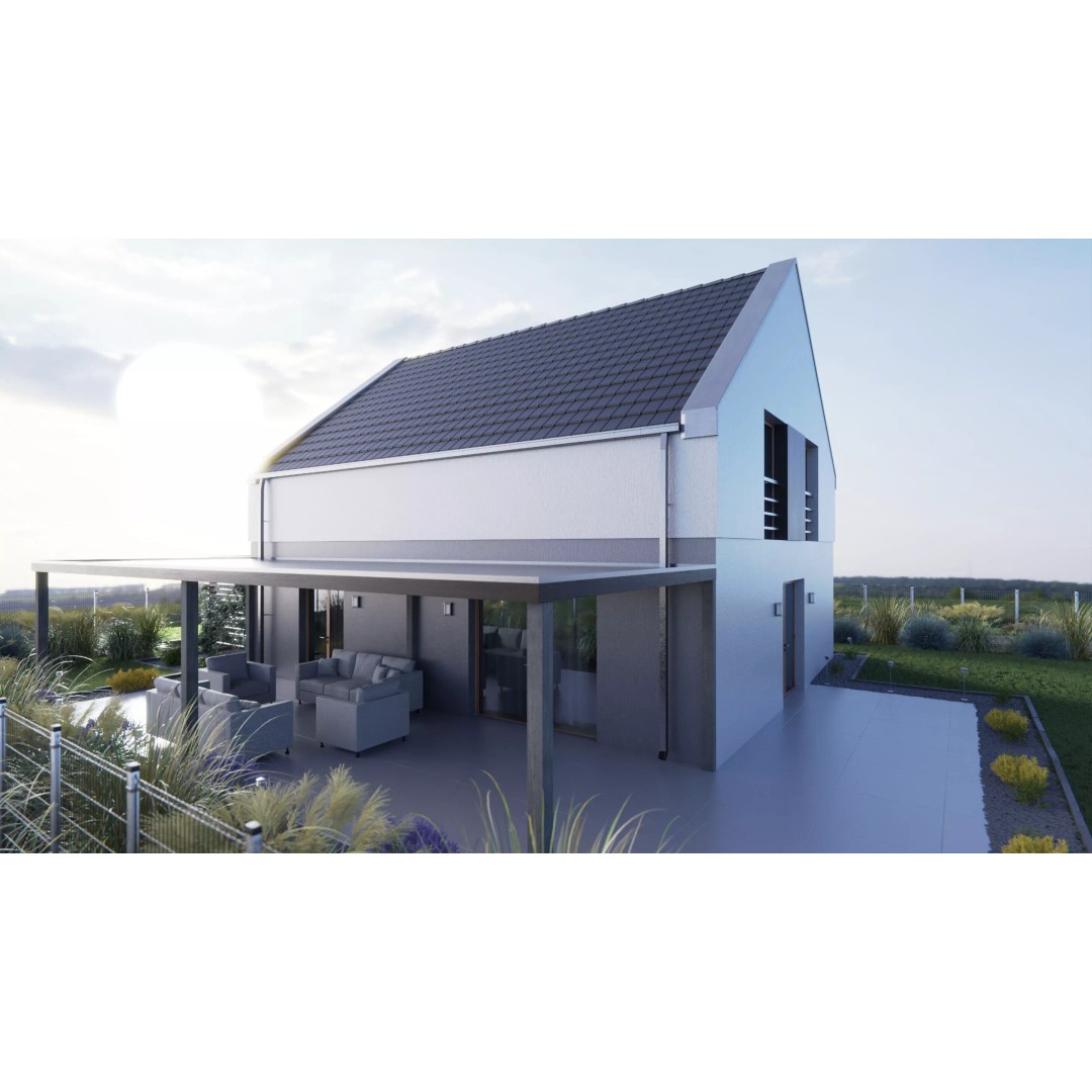 Exterior House 3D Model – Realistic Archviz Asset, Blender, FBX - View 3