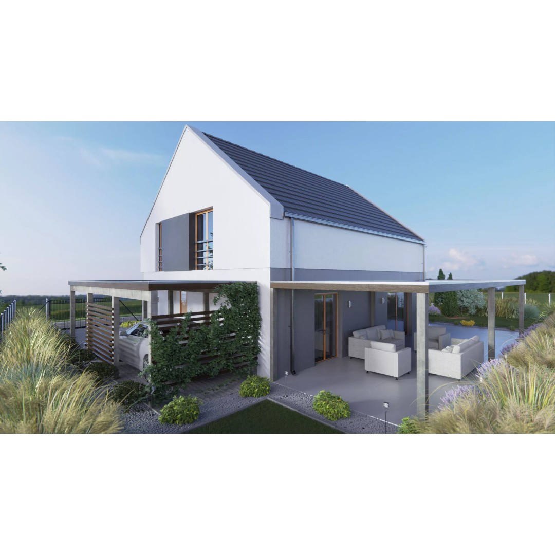Exterior House 3D Model – Realistic Archviz Asset, Blender, FBX - View 4