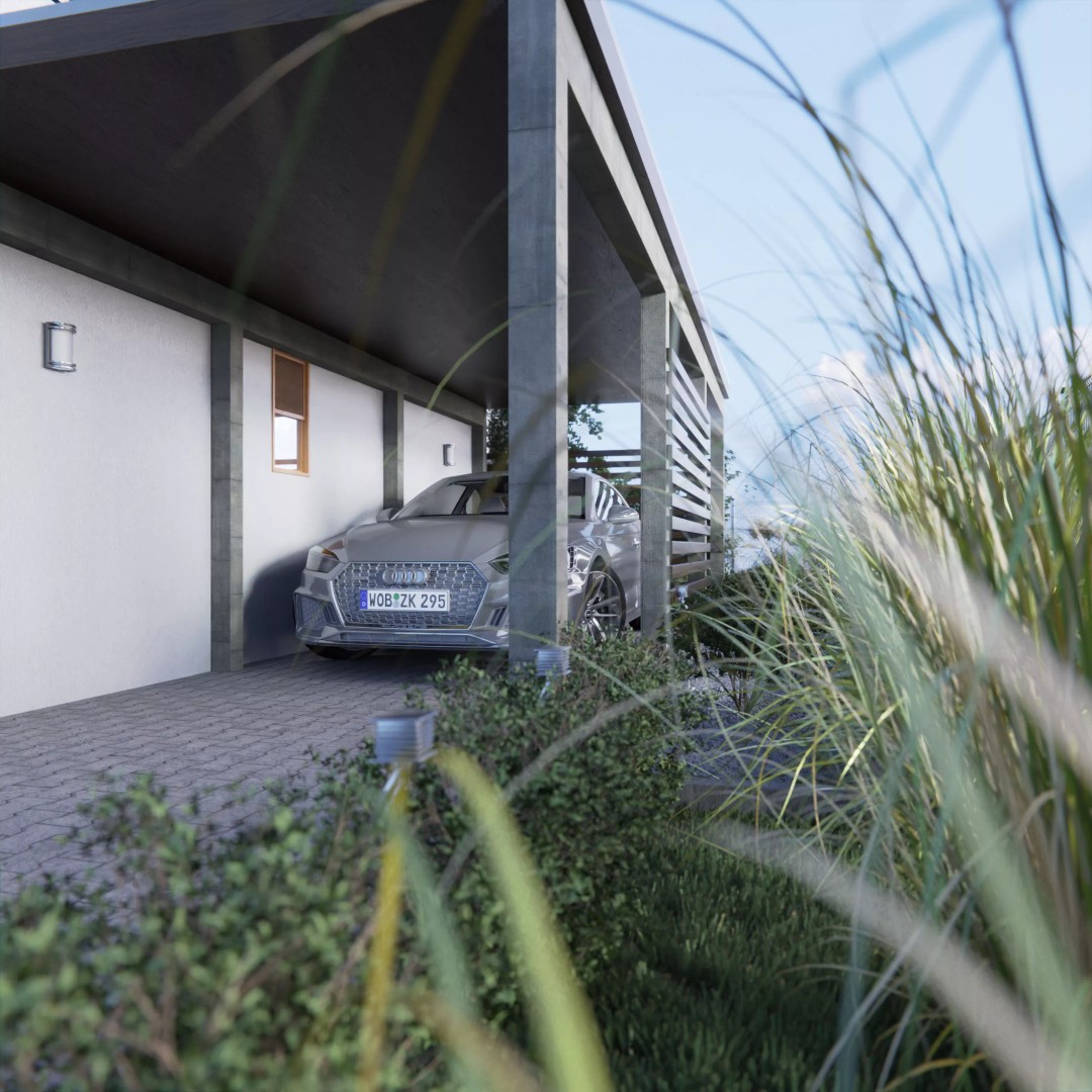 Exterior House 3D Model – Realistic Archviz Asset, Blender, FBX - View 7