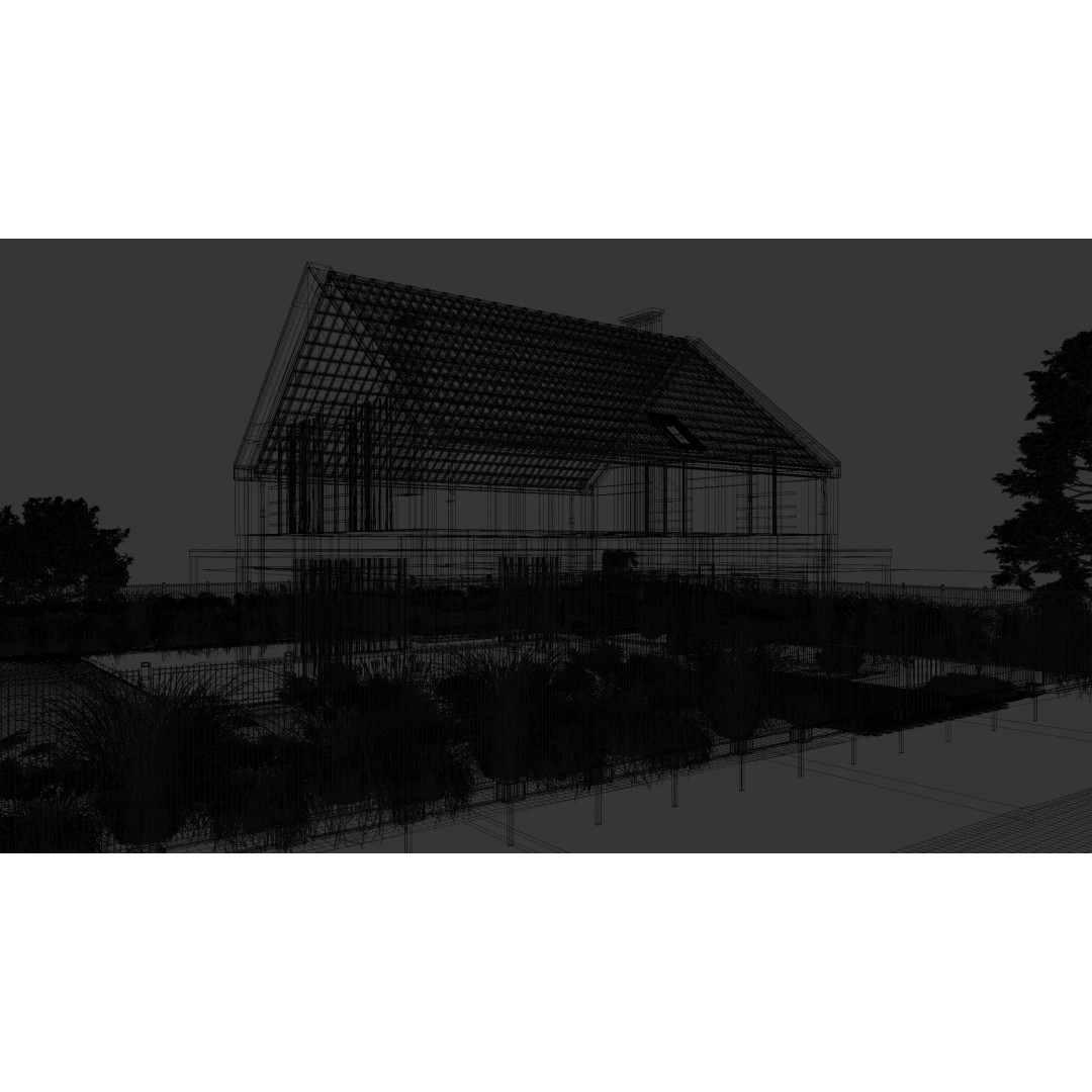 Exterior House 3D Model – Realistic Archviz Asset, Blender, FBX - View 9