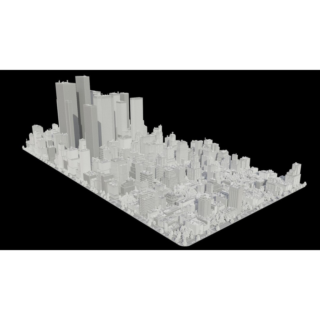 Realistic City 3D Model – Low Poly Urban Scene, V-Ray Ready - View 36