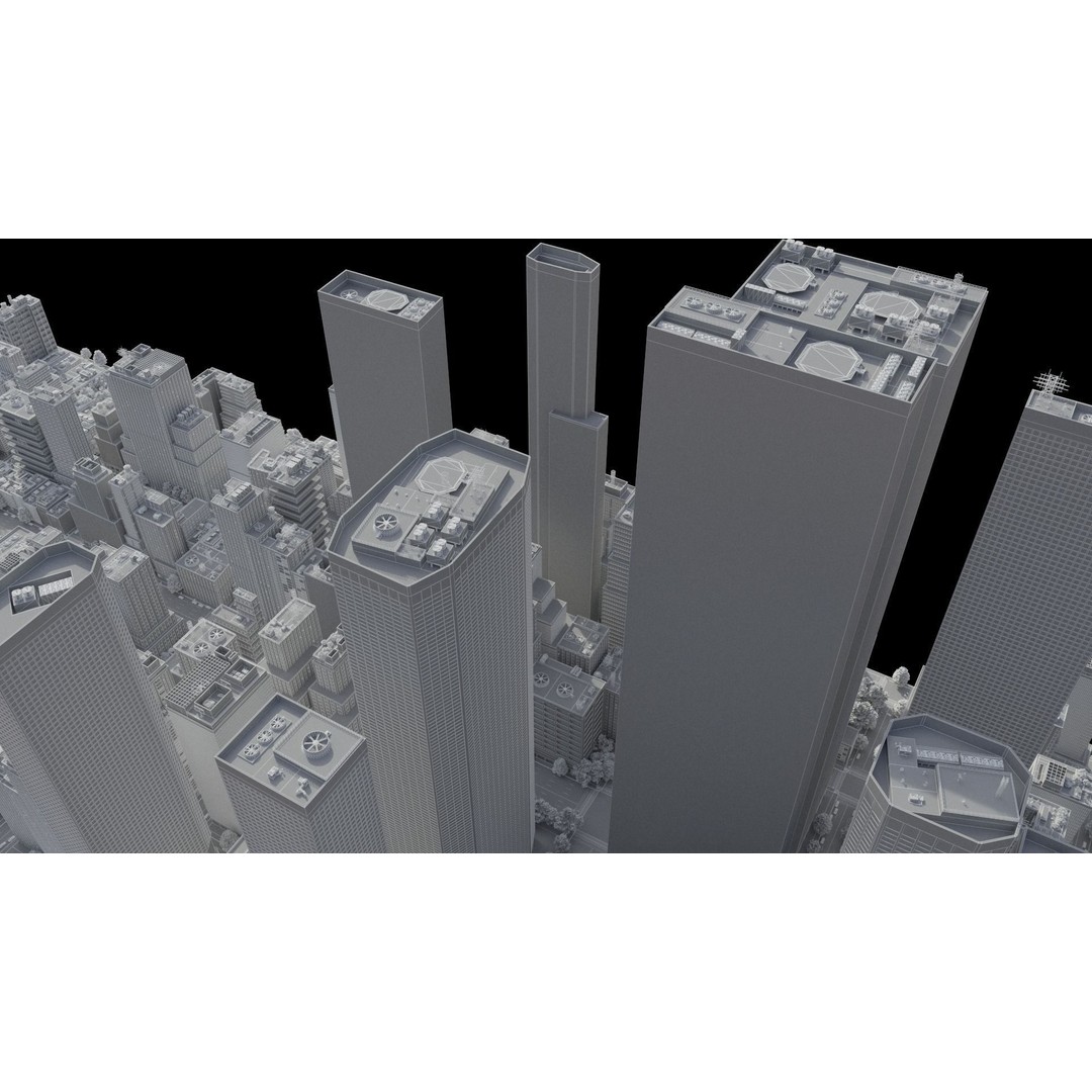 Realistic City 3D Model – Low Poly Urban Scene, V-Ray Ready - View 39