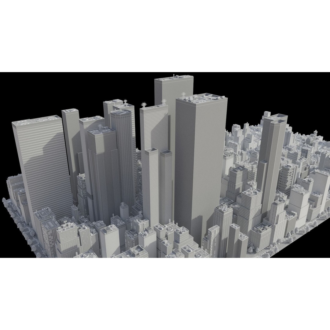 Realistic City 3D Model – Low Poly Urban Scene, V-Ray Ready - View 40