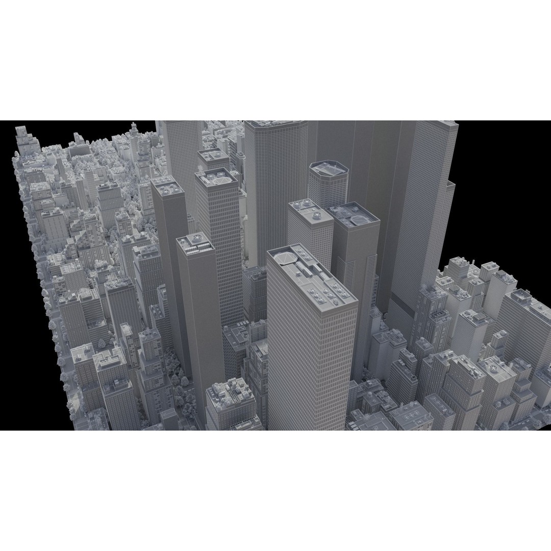 Realistic City 3D Model – Low Poly Urban Scene, V-Ray Ready - View 42