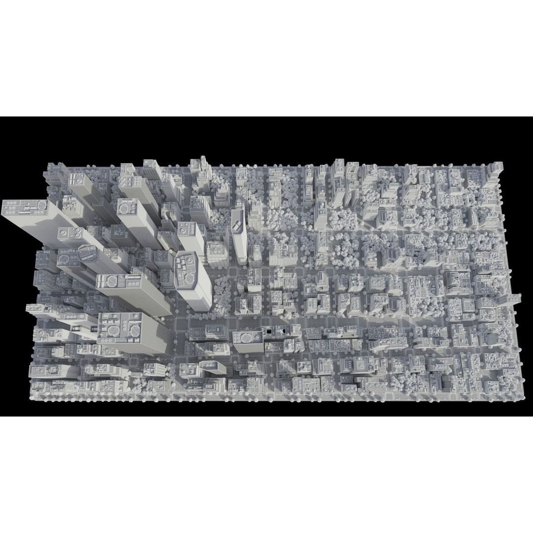 Realistic City 3D Model – Low Poly Urban Scene, V-Ray Ready - View 51