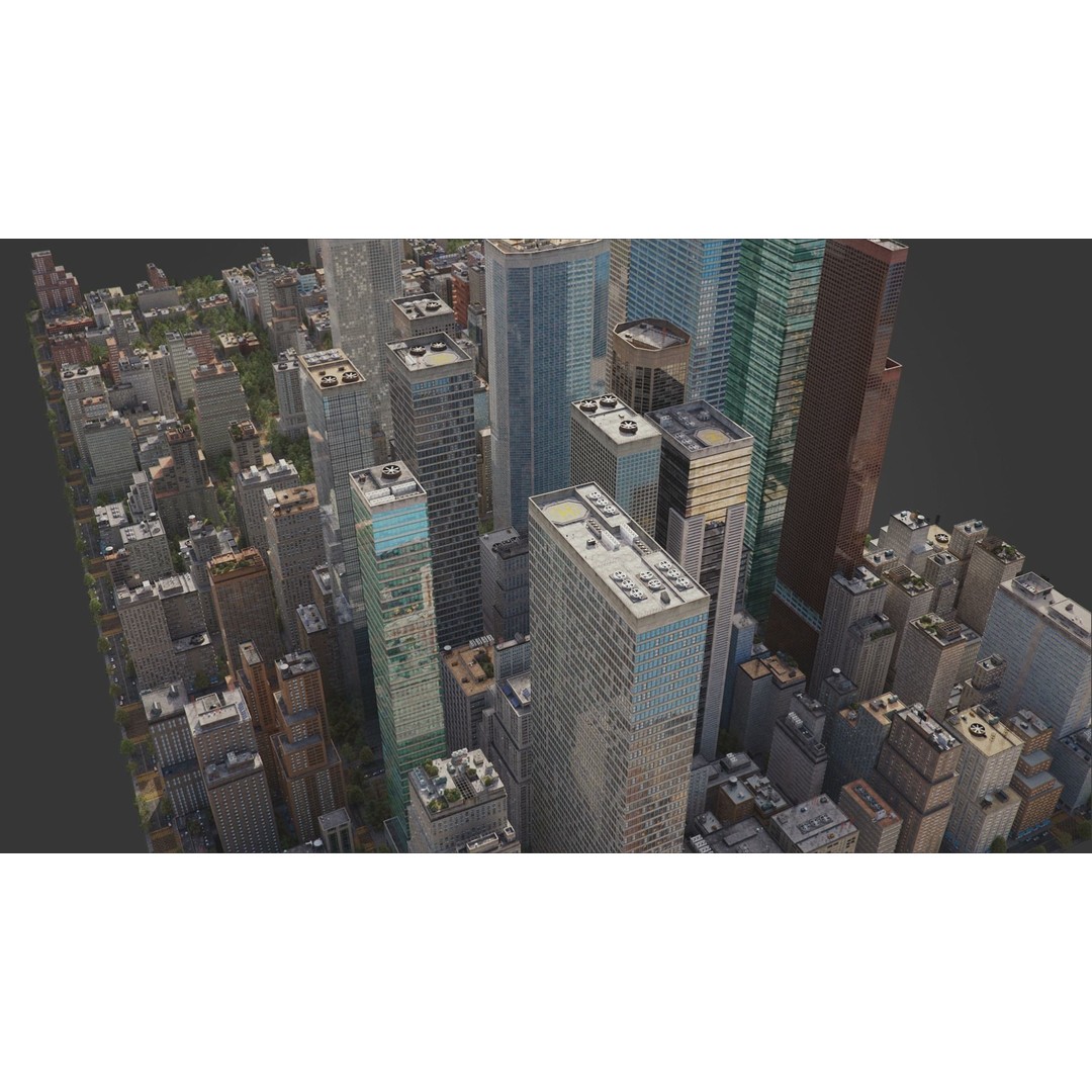 Realistic City 3D Model – Low Poly Urban Scene, V-Ray Ready - View 6