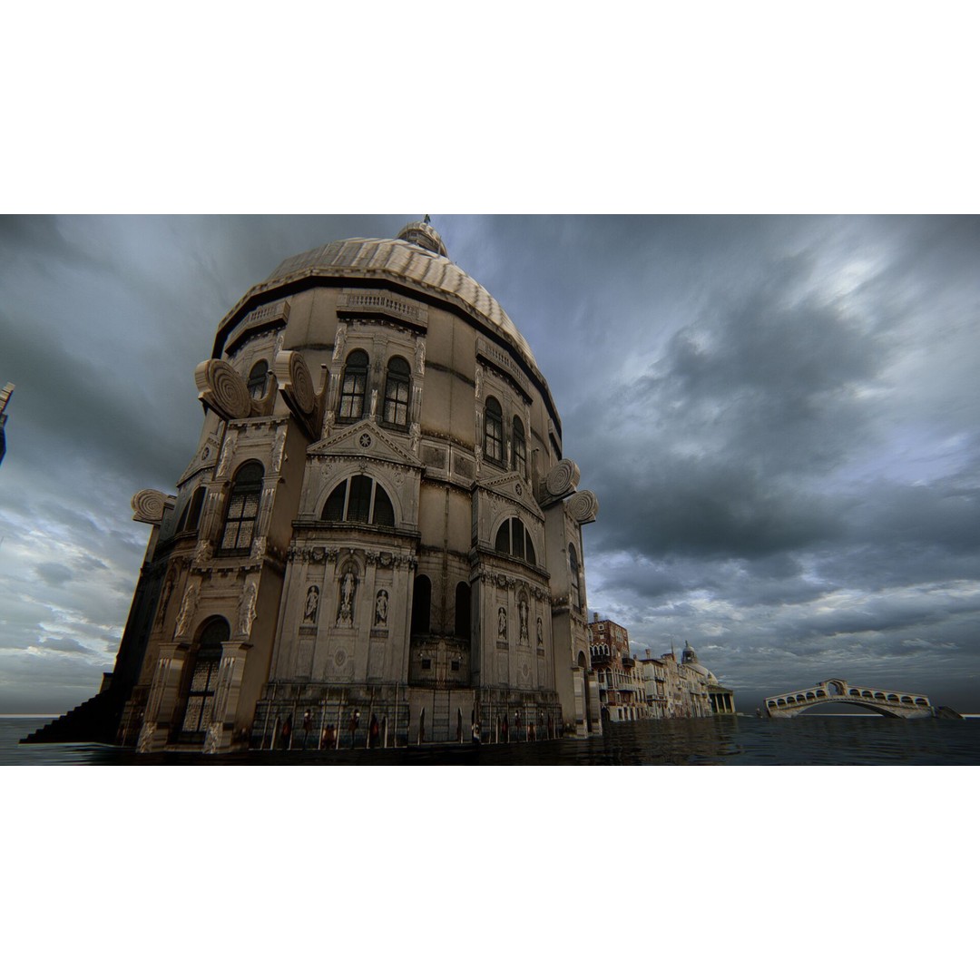 Venice Scene 3D Model – Classic European Cityscape, FBX & OBJ - View 12