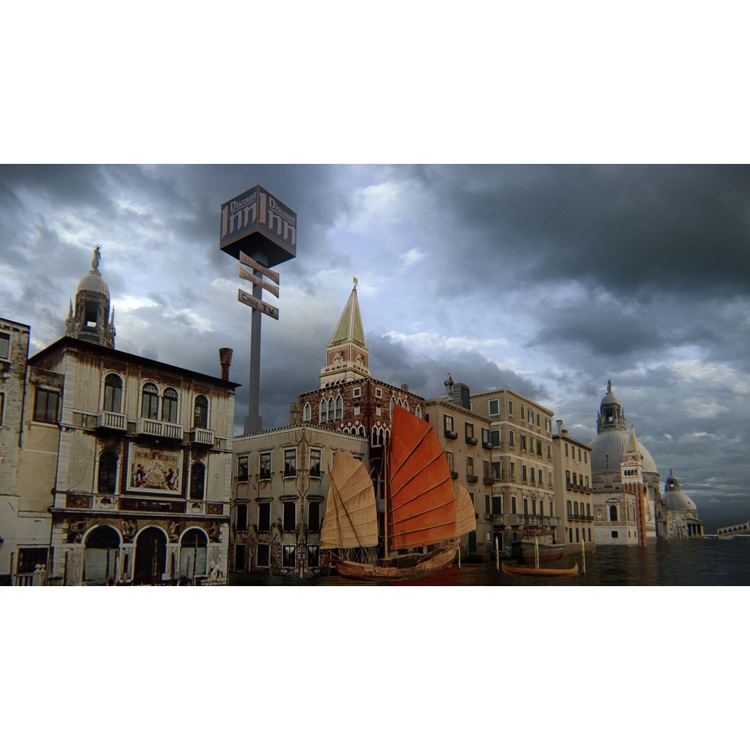 Venice Scene 3D Model – Classic European Cityscape, FBX & OBJ - View 14