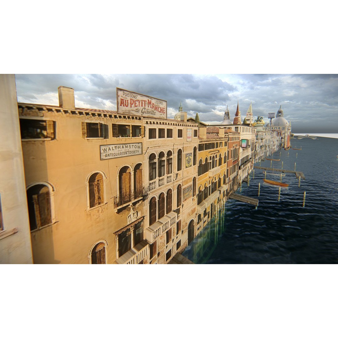 Venice Scene 3D Model – Classic European Cityscape, FBX & OBJ - View 17