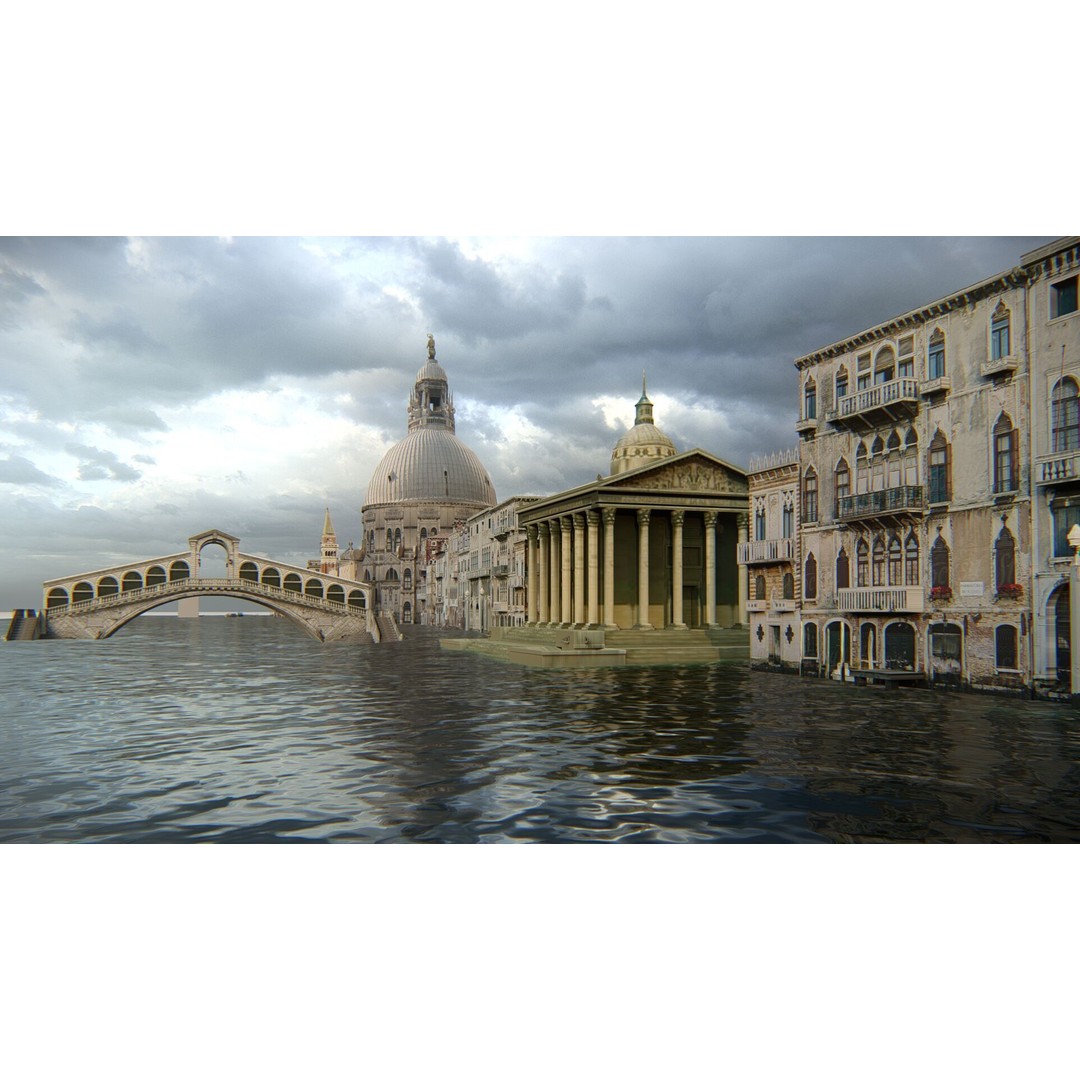 Venice Scene 3D Model – Classic European Cityscape, FBX & OBJ - View 19