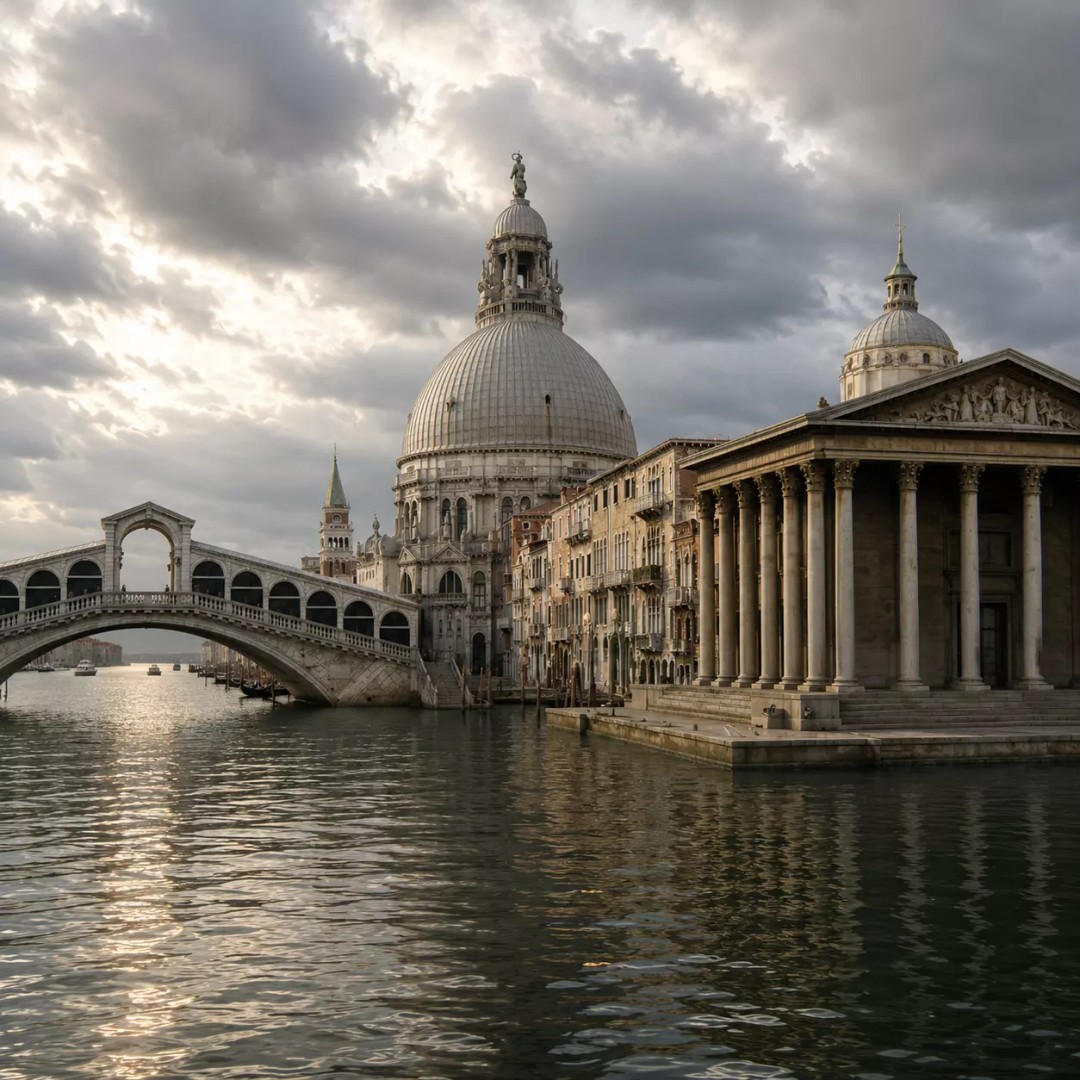 Venice Scene 3D Model – Classic European Cityscape, FBX & OBJ - View 2