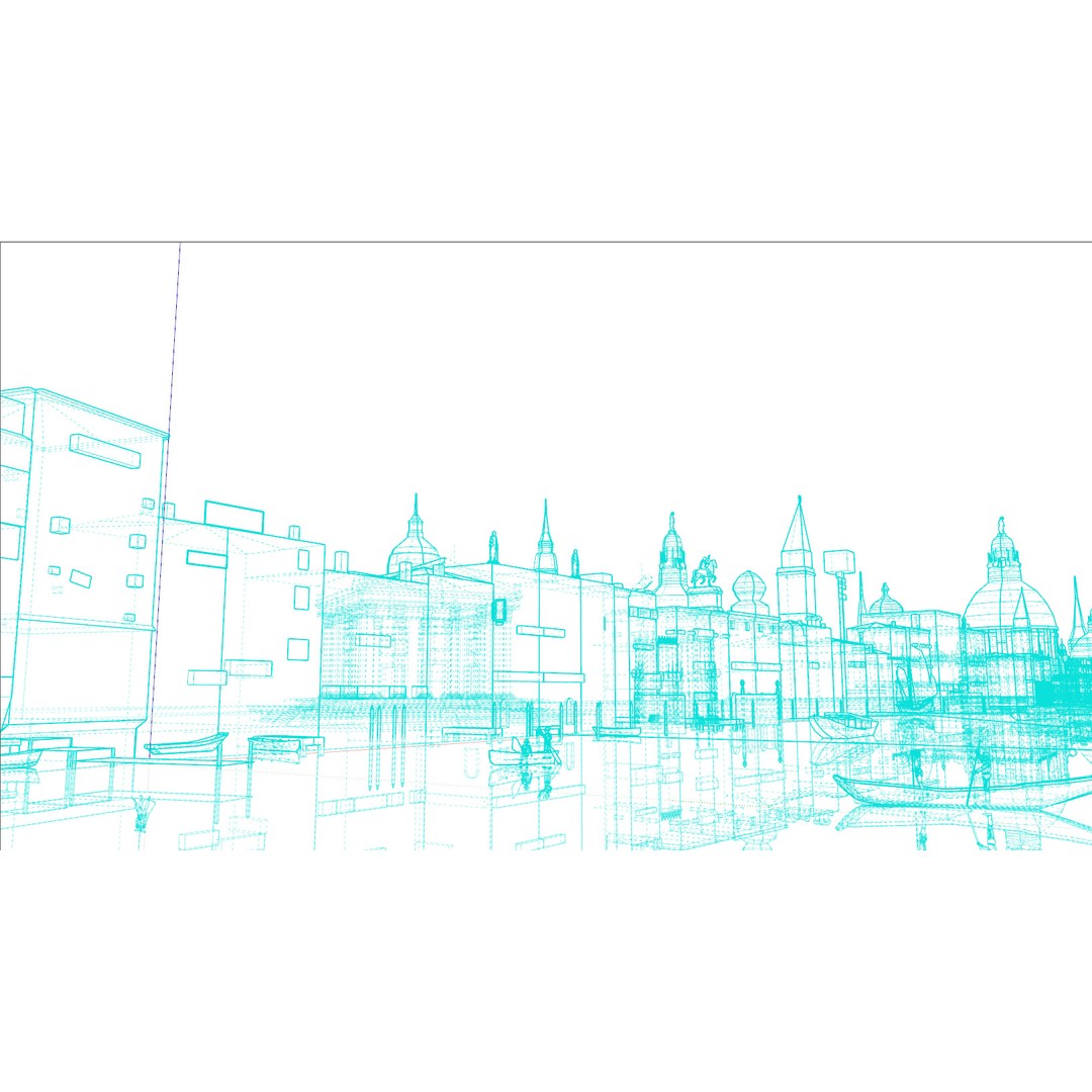 Venice Scene 3D Model – Classic European Cityscape, FBX & OBJ - View 23