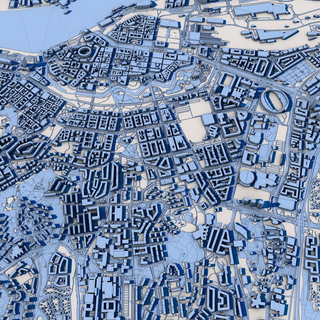 Gothenburg City 3D Model – Detailed Urban Landscape, FBX, PBR