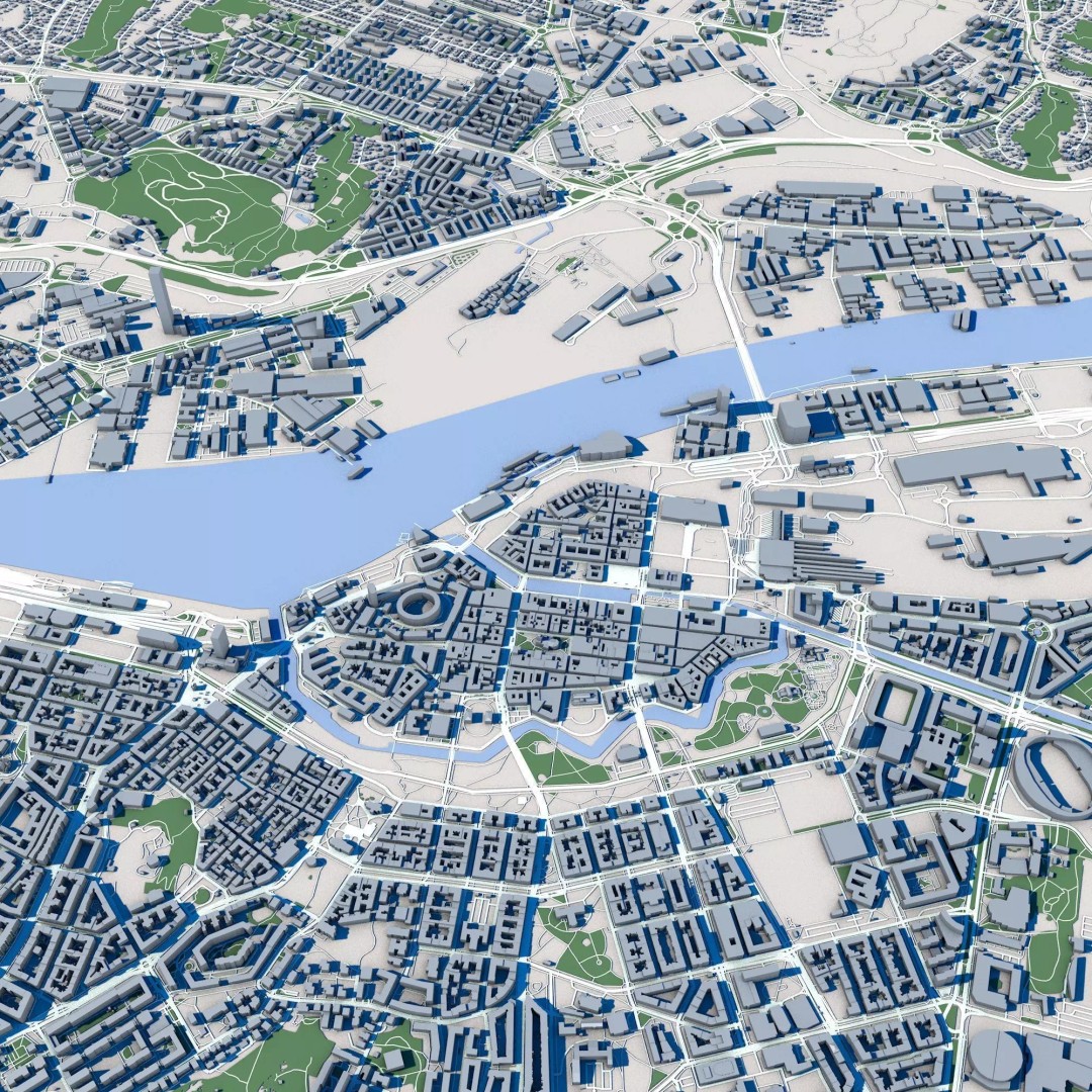 Gothenburg City 3D Model – Detailed Urban Landscape, FBX, PBR - View 2