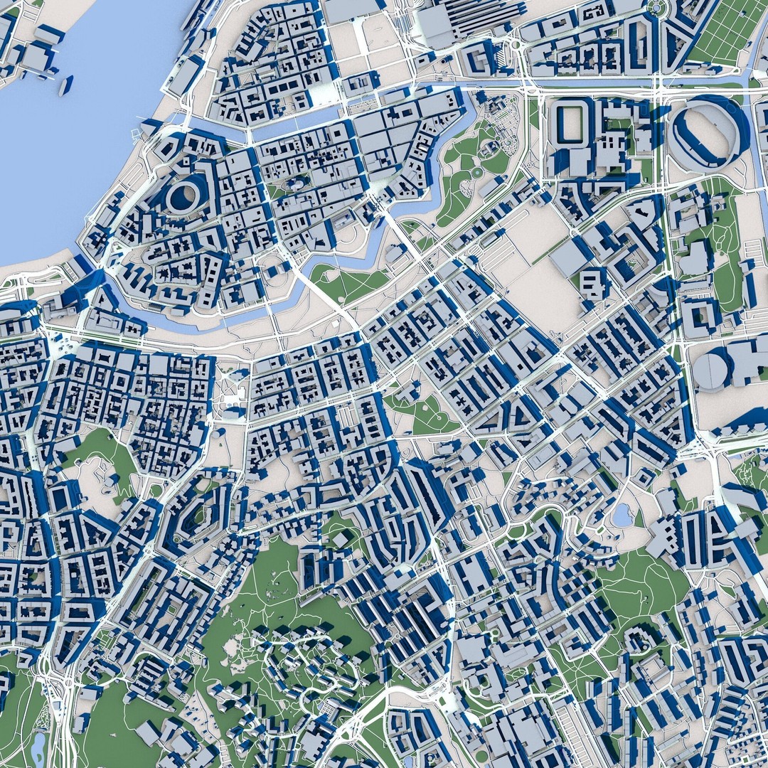 Gothenburg City 3D Model – Detailed Urban Landscape, FBX, PBR - View 5