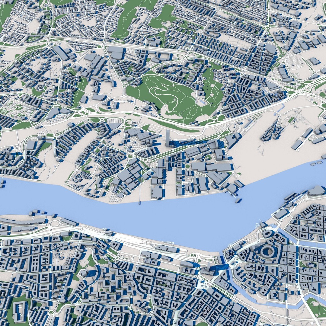 Gothenburg City 3D Model – Detailed Urban Landscape, FBX, PBR - View 8