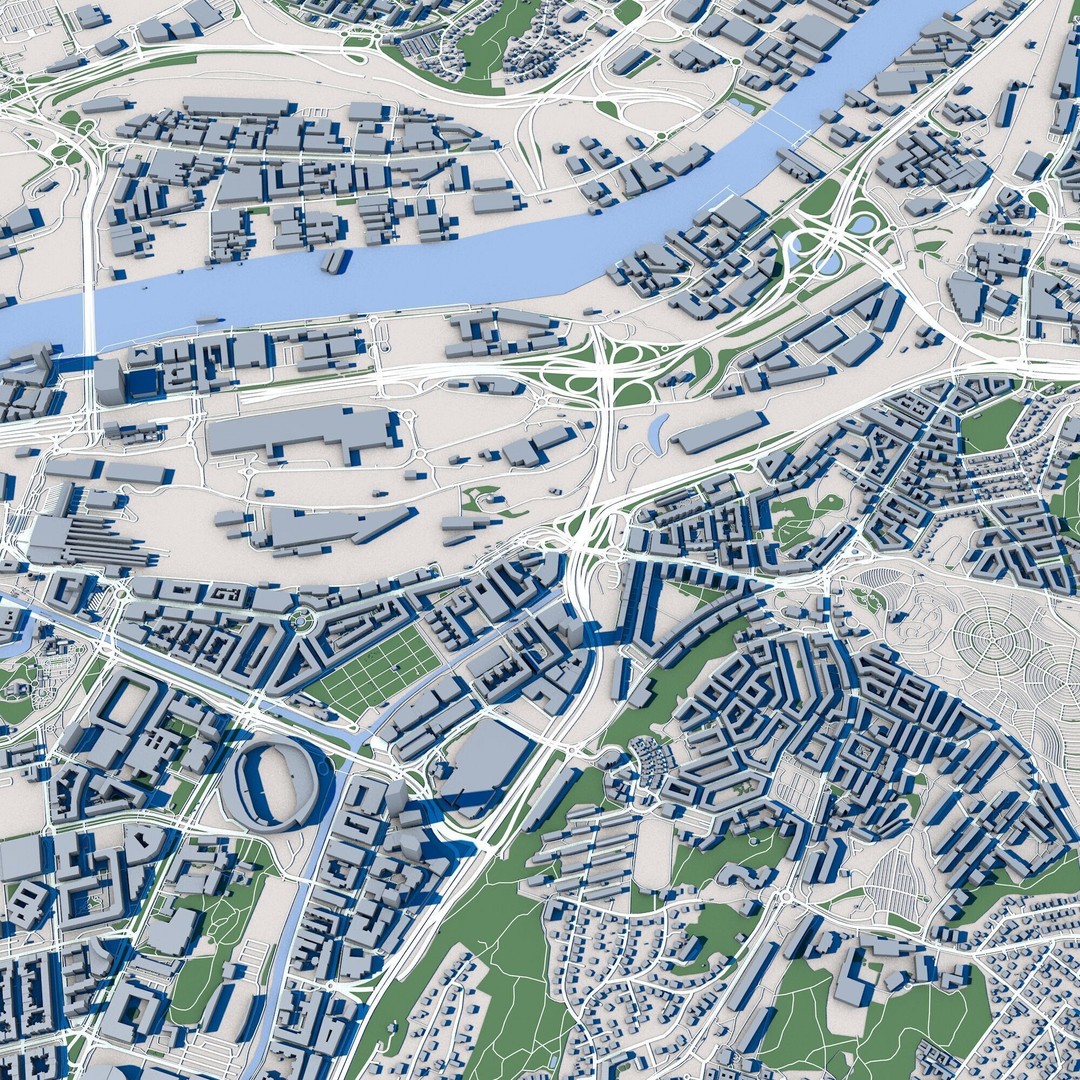 Gothenburg City 3D Model – Detailed Urban Landscape, FBX, PBR - View 9