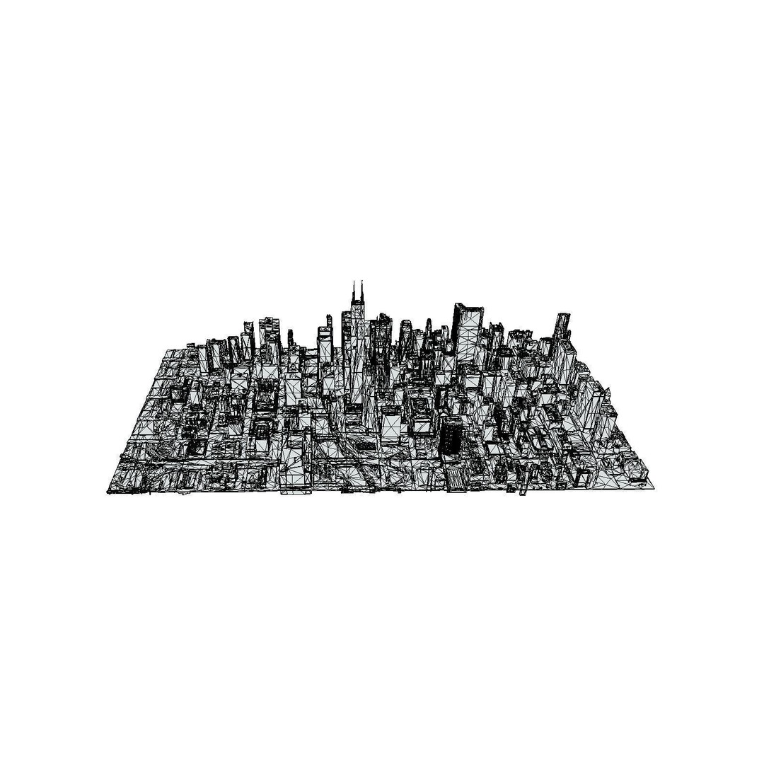Willis Tower 3D Model – Low Poly Skyscraper, FBX, Game Asset - View 10