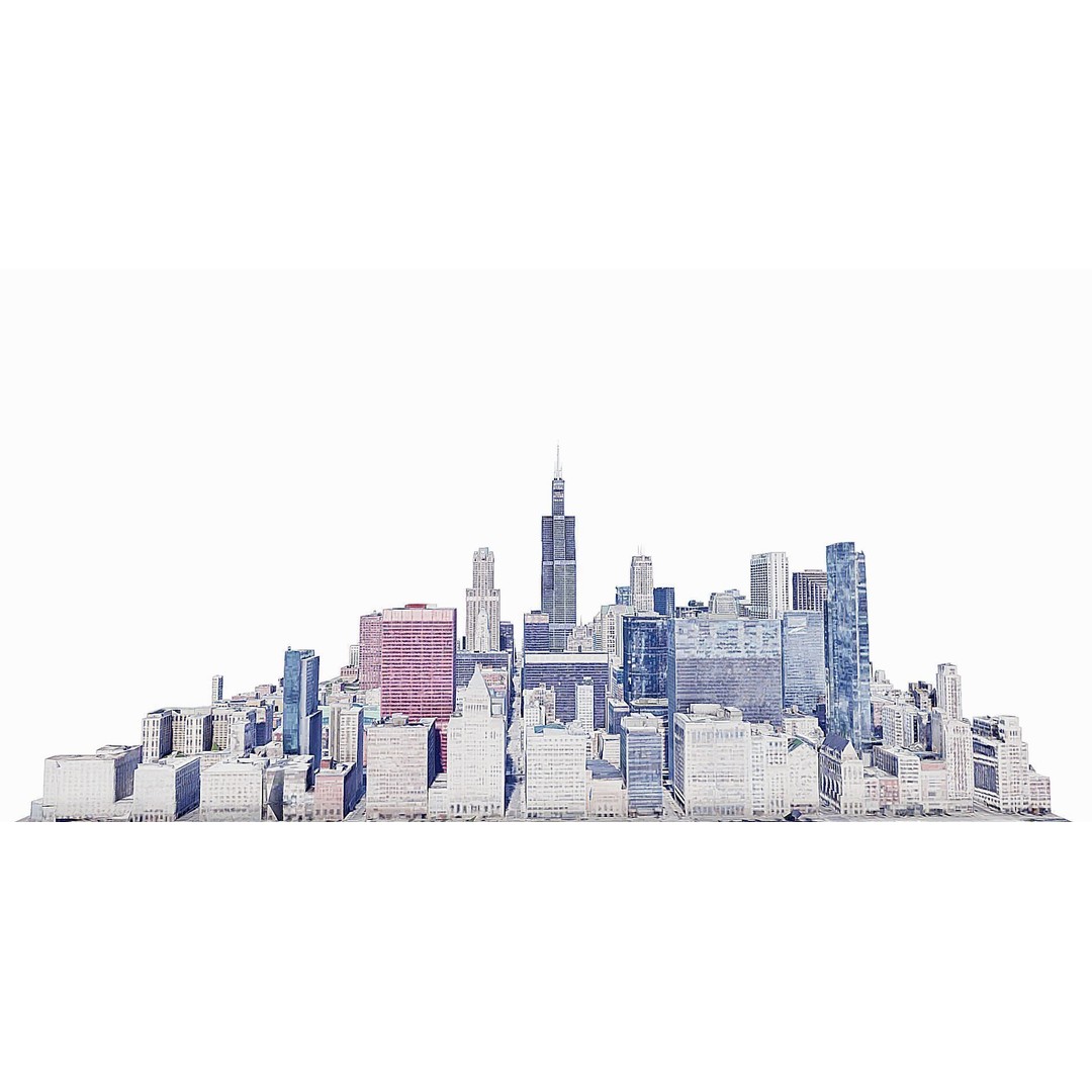 Willis Tower 3D Model – Low Poly Skyscraper, FBX, Game Asset - View 5