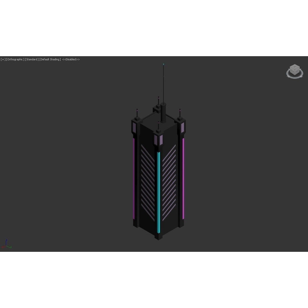Neon City Buildings 3D Model – Low Poly Game Asset, FBX & Unity