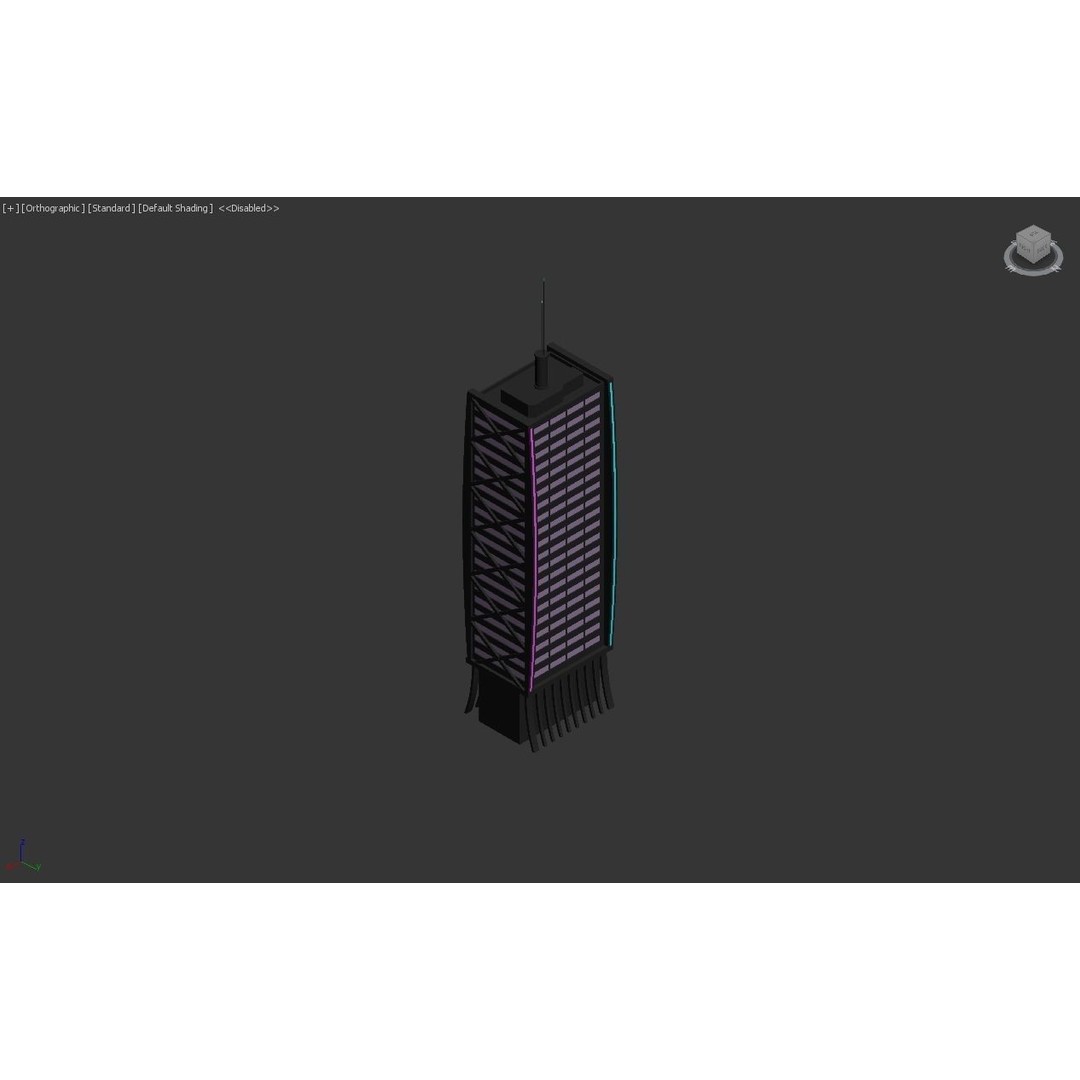 Neon City Buildings 3D Model – Low Poly Game Asset, FBX & Unity - View 12