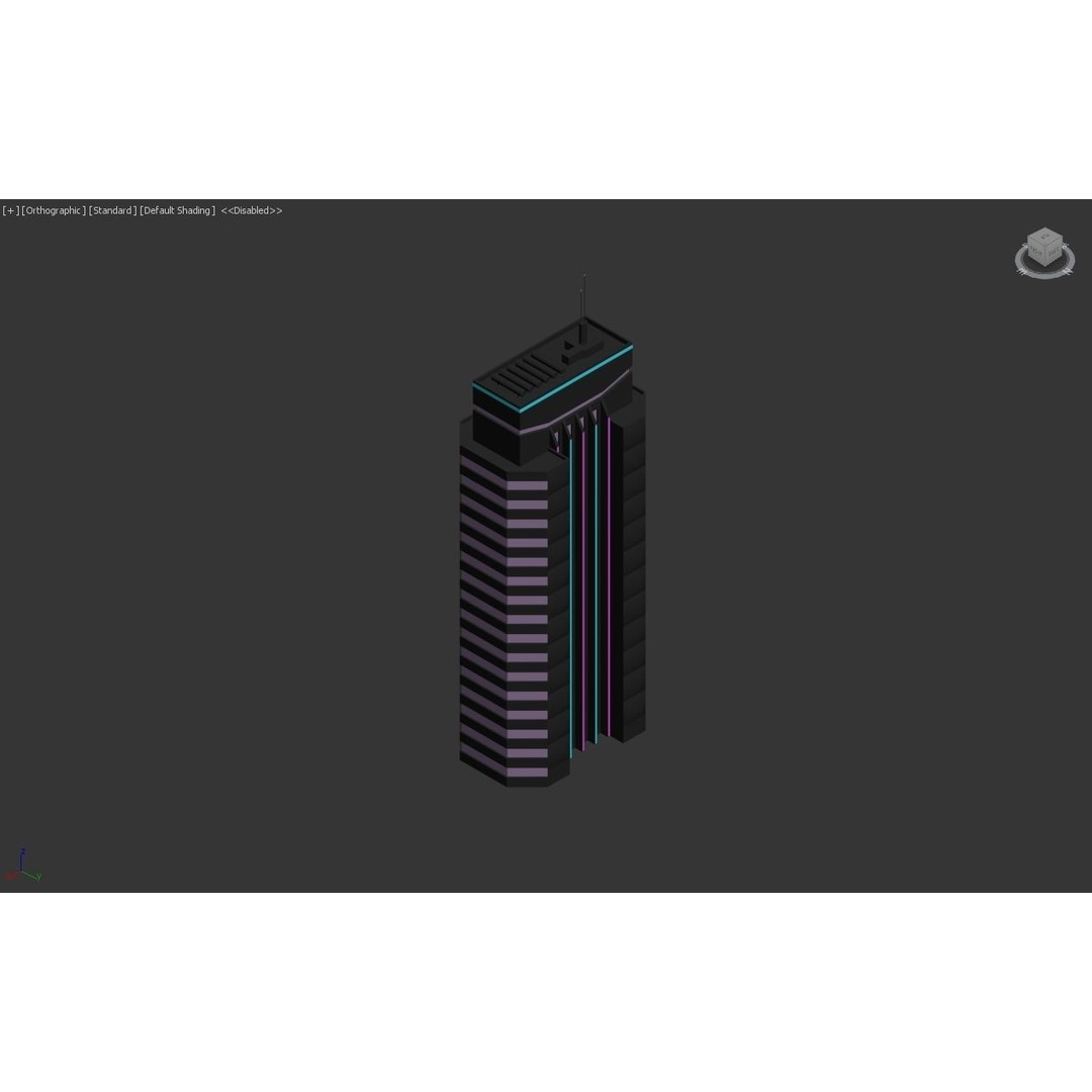 Neon City Buildings 3D Model – Low Poly Game Asset, FBX & Unity - View 13