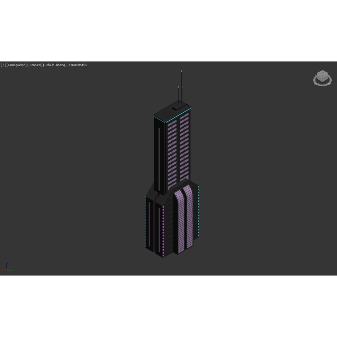 Neon City Buildings 3D Model – Low Poly Game Asset, FBX & Unity - View 14