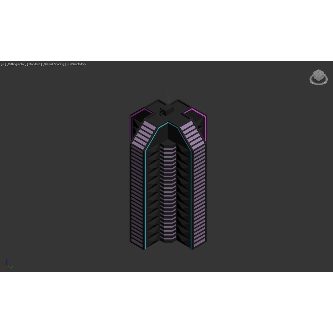 Neon City Buildings 3D Model – Low Poly Game Asset, FBX & Unity - View 15