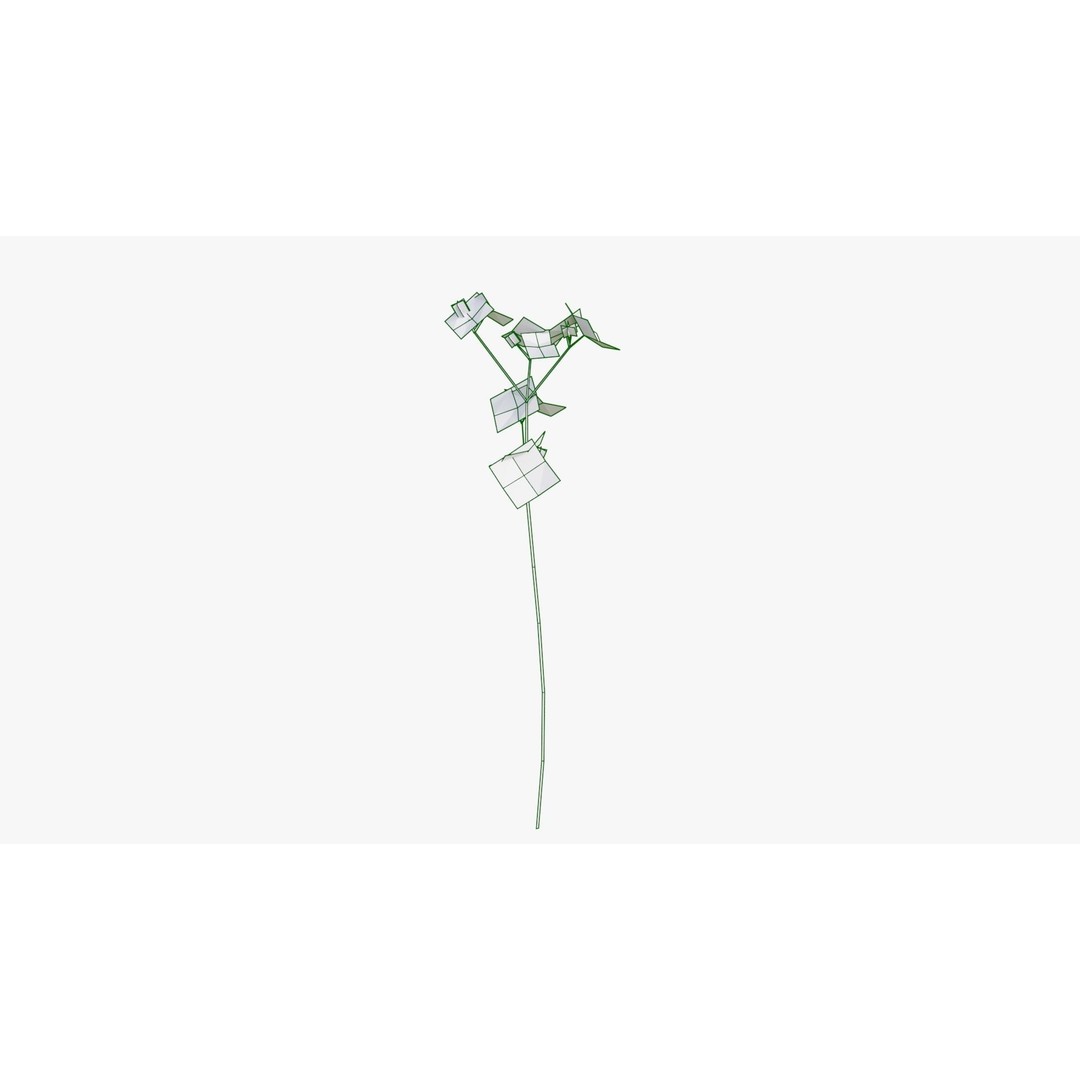 Pink Wild Flower Field 3D Model – Low Poly Scatterable Asset, Blender - View 20