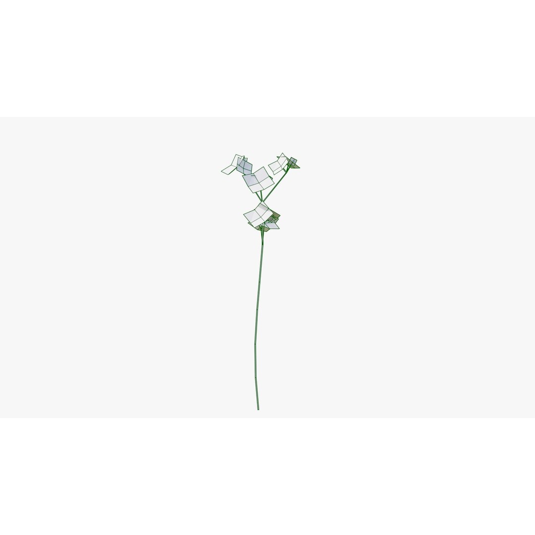 Pink Wild Flower Field 3D Model – Low Poly Scatterable Asset, Blender - View 21