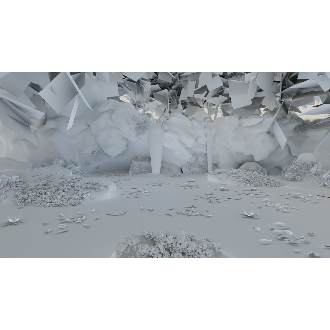 Waterfall Scene 3D Model – High Poly Landscape with PBR Textures - View 9