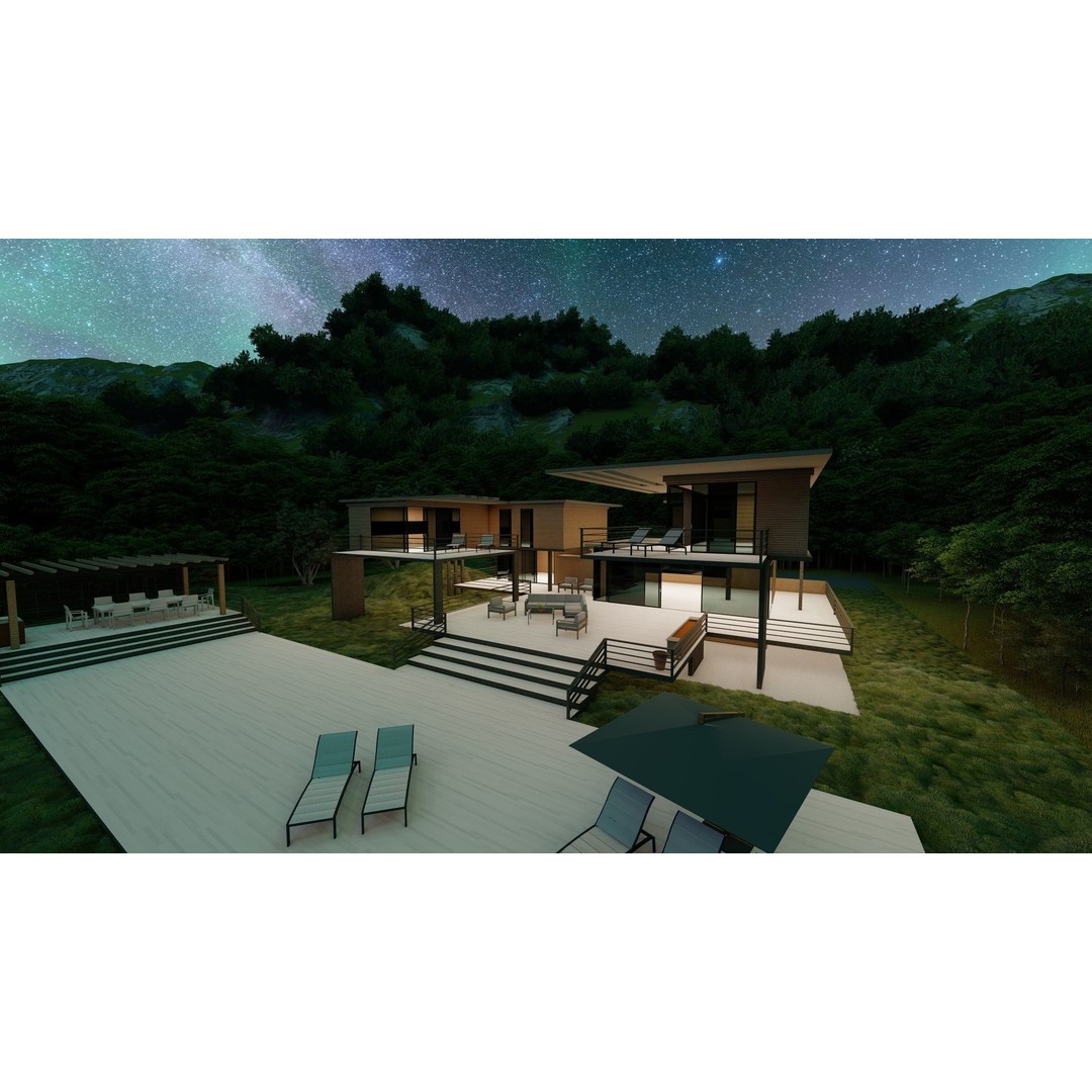 Modern Villa 3D Model – High Poly Architectural Asset, FBX, OBJ
