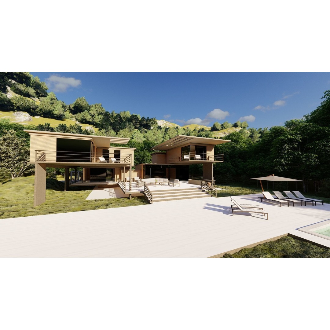 Modern Villa 3D Model – High Poly Architectural Asset, FBX, OBJ - View 10