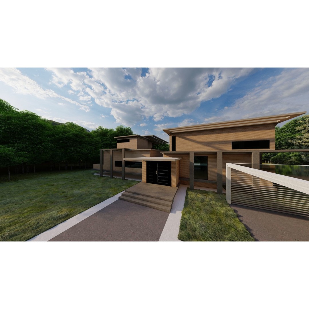 Modern Villa 3D Model – High Poly Architectural Asset, FBX, OBJ - View 13