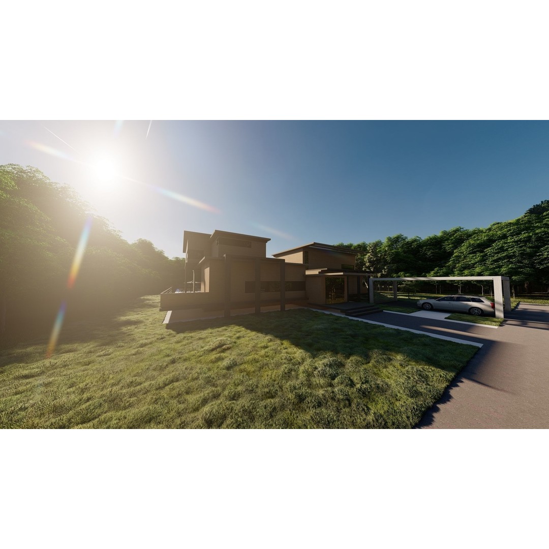 Modern Villa 3D Model – High Poly Architectural Asset, FBX, OBJ - View 14