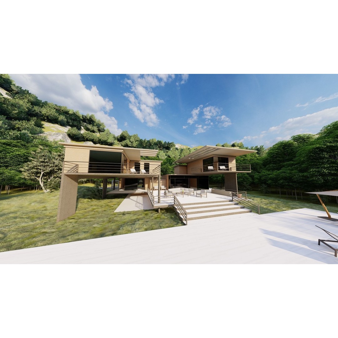 Modern Villa 3D Model – High Poly Architectural Asset, FBX, OBJ - View 16