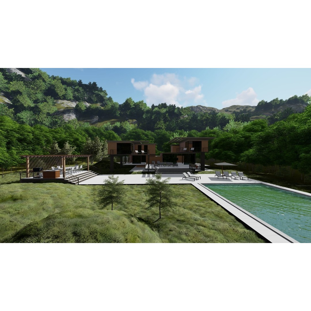 Modern Villa 3D Model – High Poly Architectural Asset, FBX, OBJ - View 19
