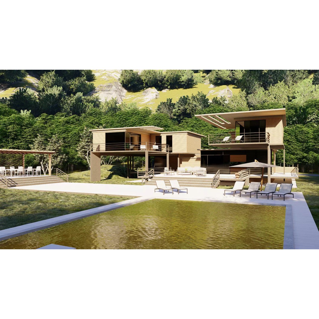 Modern Villa 3D Model – High Poly Architectural Asset, FBX, OBJ - View 2