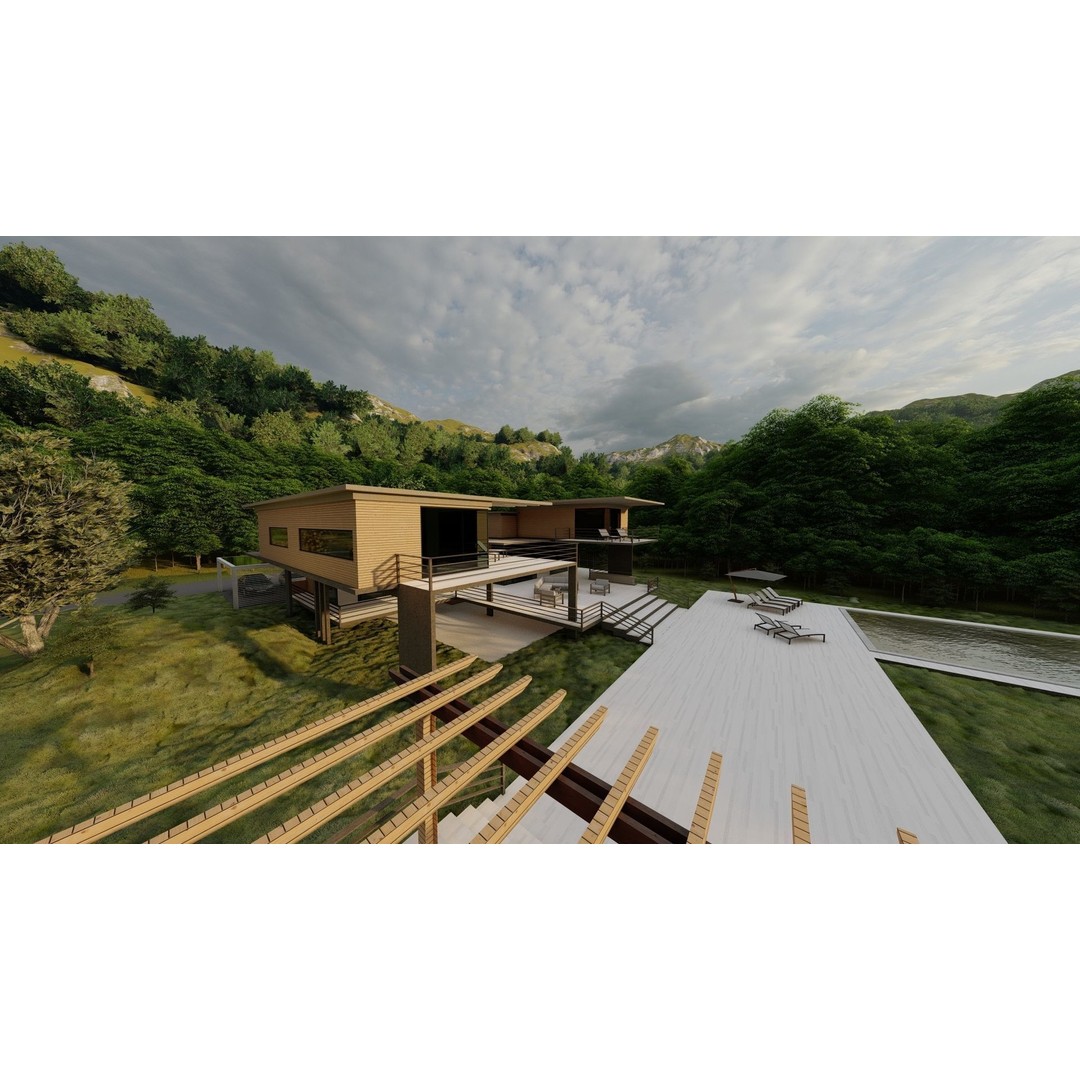 Modern Villa 3D Model – High Poly Architectural Asset, FBX, OBJ - View 20